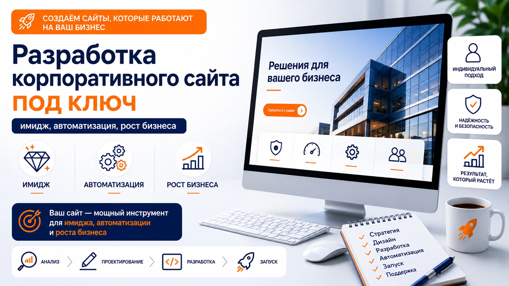 Разработка корпоративного сайта под ключ